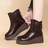 Women's Fur One Thick Bottom Heightening Winter Lightweight Warm Snow Boots Non-slip Wear-resistant Casual Sneakers Martin Cotton Boots