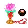 1Pc LED Lotus Buddhist Lamp Buddhism Faith Suppy Buddhism Prayer Lights For Home Meditation Worship Buddhism Temple
