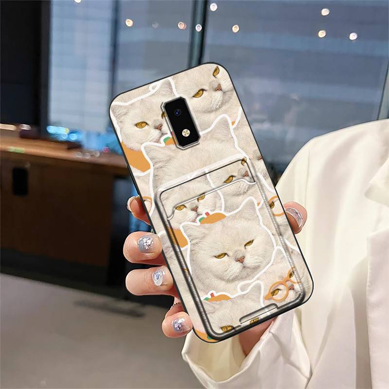 Silicone Soft Case Phone Case For BLU View4 Back Cover Protective Durable Card Bag Shockproof Card Sleeve Card Slot TPU