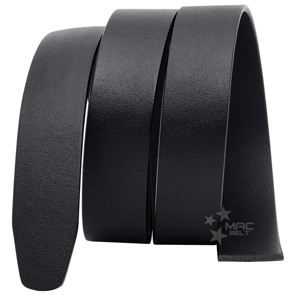 MACBELT Men's Belt, No Holes, Large Size, Genuine Leather, BusinessCasual, Auto-Lock, 35mm Width, MBC-481bk-BK