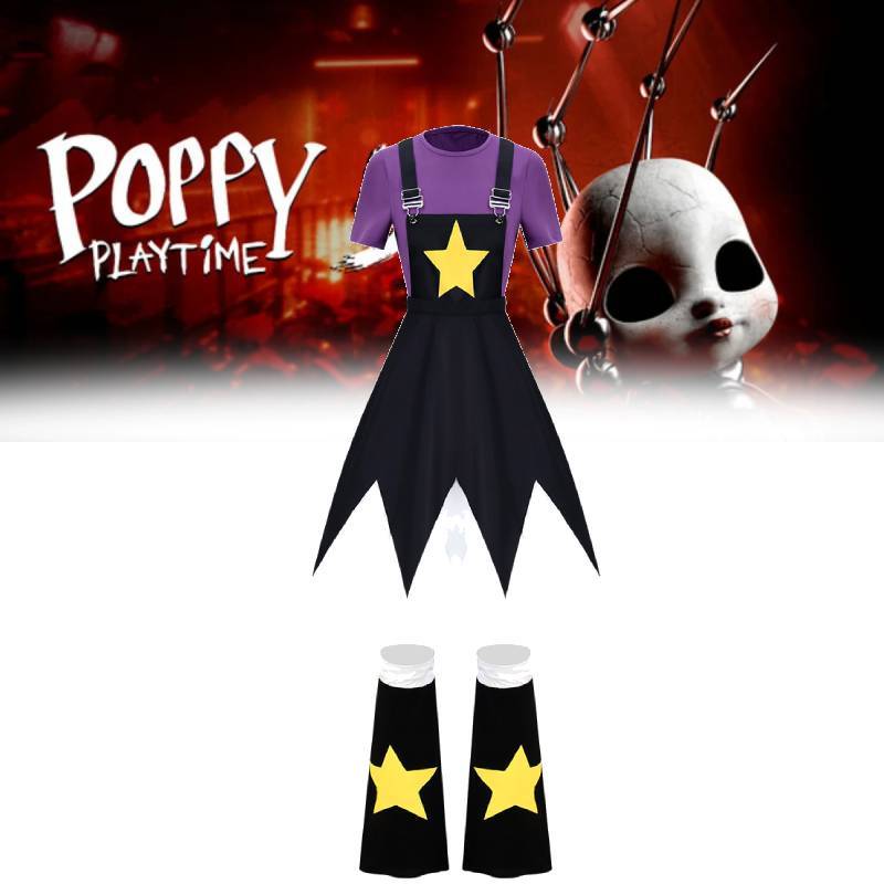 Poppy Playtime Lily Prinzessin Cosplay Kleid Aus Polyesterstoff Für Anime Rollenspiel