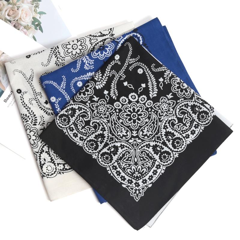 Unisex Hip Hop Women Men Bandana Scarf Punk Square Bandanas Headwear Fashion Bohemian Head Scarf Headbands Hair Accessories