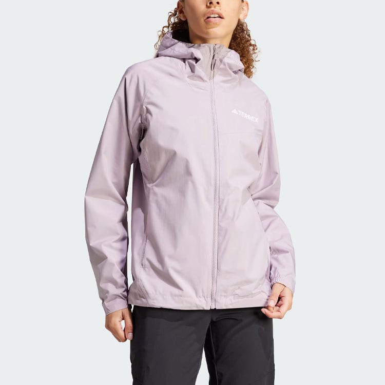 Adidas Waterproof, Windproof, And Rainproof Windbreaker Jacket Women's Lotus IP1485