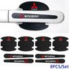 zjdf10 For Mitsubishi Lancer 9 10 ASX L200 Colt Pajero Outlander Mirage Eclipse 8pcs Car Door Bowl Handle Protective Stickers Decal
