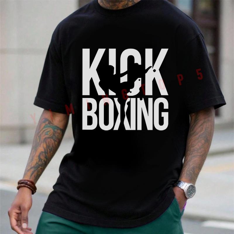 Kickboxing Karate Korean Taekwondo Kung Fu Men's T-shirt Moto Summer Cotton Short Sleeved Casua