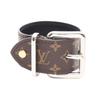 Used Cuff LV Emblem Monogram Bangle M4356F Stainless Steel PVC Brown Used Women