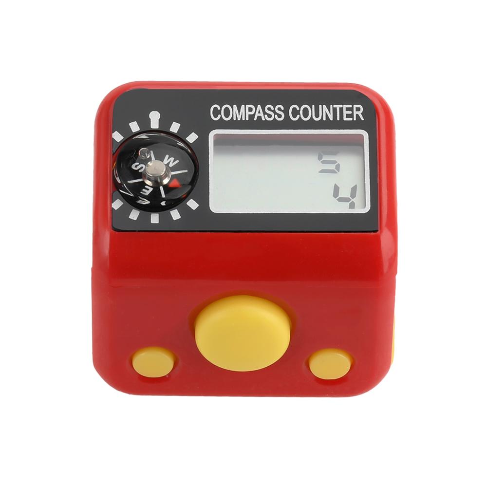 Electronic Finger Counter with Compass Resettable 5 Digit LCD Electronic Digital Display Finger Hand Tally Counter