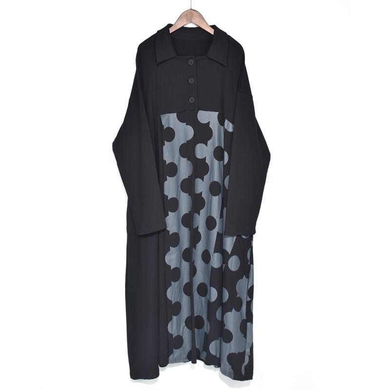 

XITAO модное женское свободное повседневное платье DZL2378 One Size чёрный