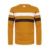 Long Sleeve T Shirt Men Crewneck Fall Workout Shirts Mens Fashion Stripes Casual Tops Regular Fit Athletic Pullover