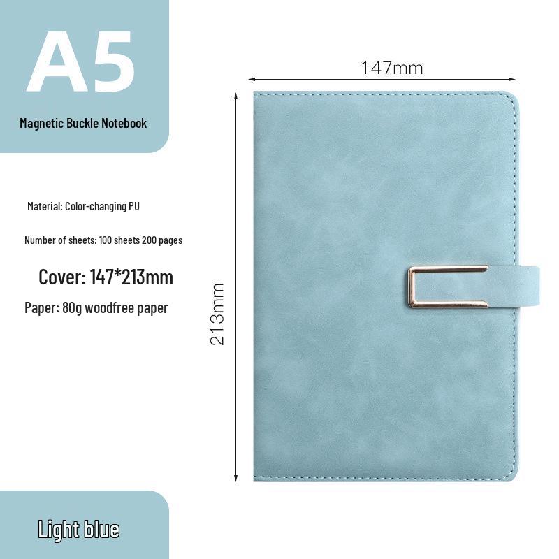 A5 U-Shaped Buckle Notebook with Pen & Gift Box, Custom Logo Engraving Available
