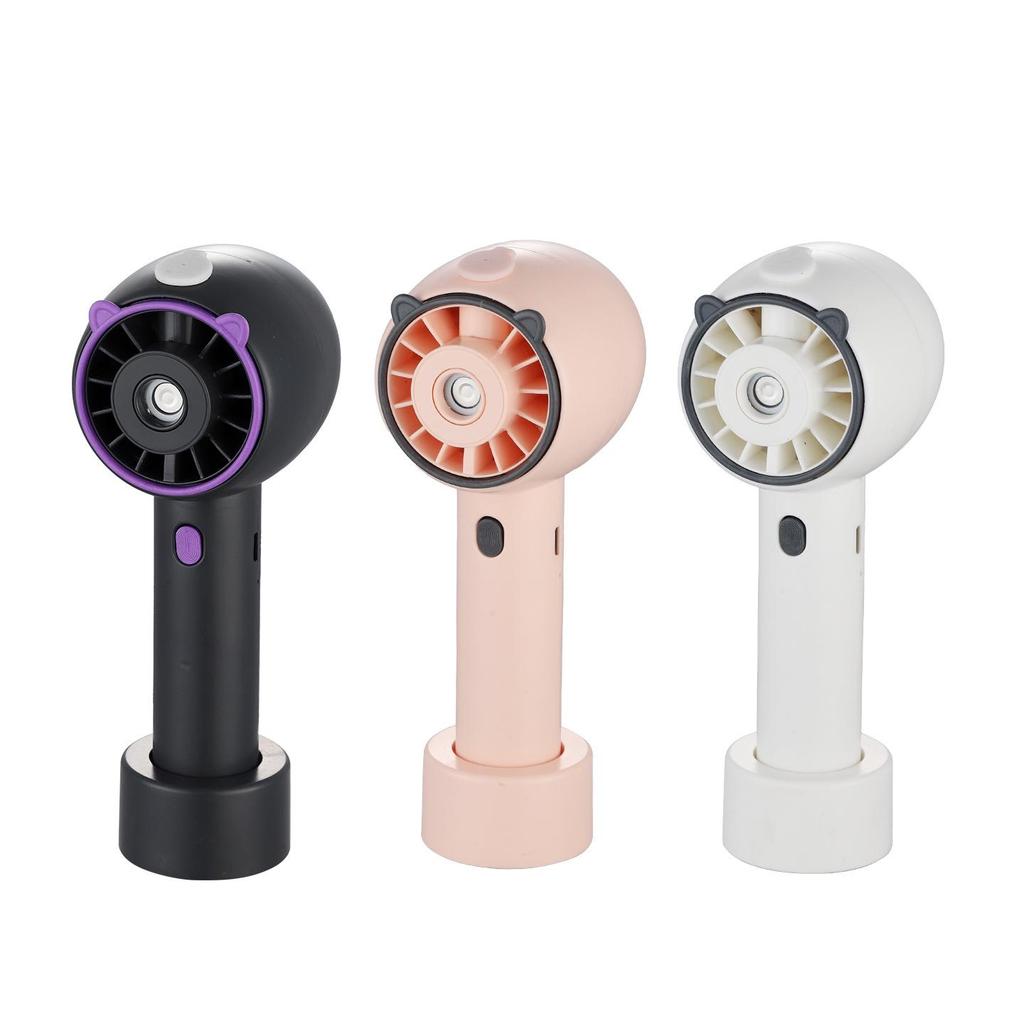 Cartoon Mini Handheld Humidifying Fan with USB Charging