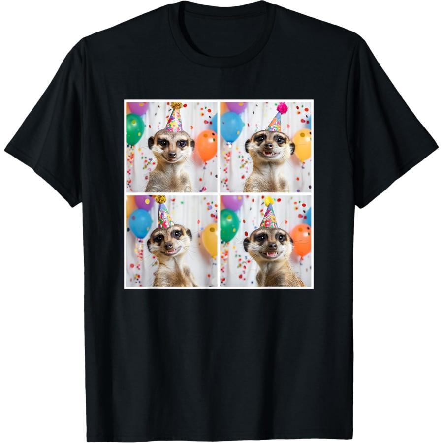 Funny Zoo Animal Birthday Meerkat T-Shirt(1) XXXXXL чёрный