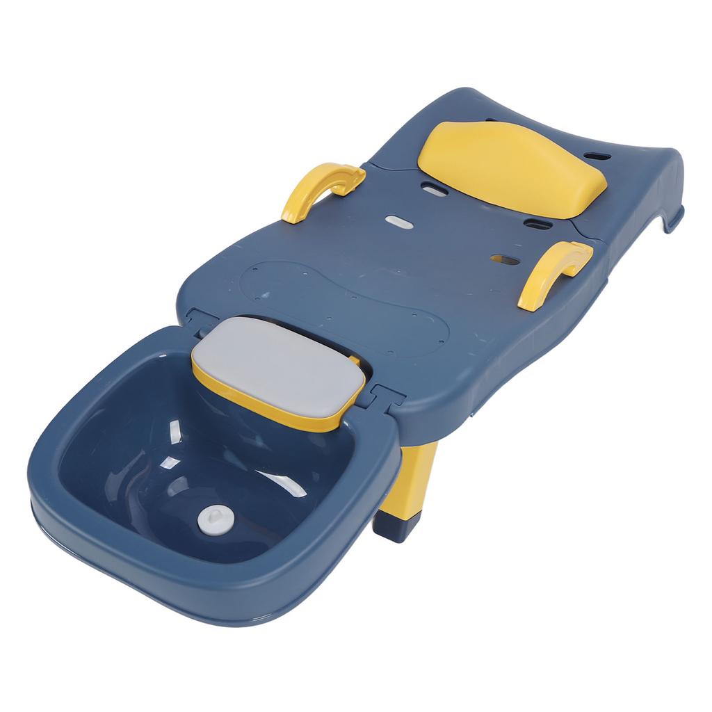 Kids Shampoo Chair Foldable Prevent Slip Toddler Hair Washing Chair with Shampoo Basin for 0 to 10 Years Old Child