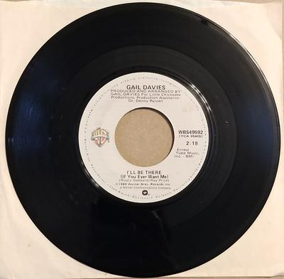 7inch Record GAIL DAVIES - I'll Be There (If You Ever Want Me) WBS49592 Warner Bros. Re 1980 US Folk Used