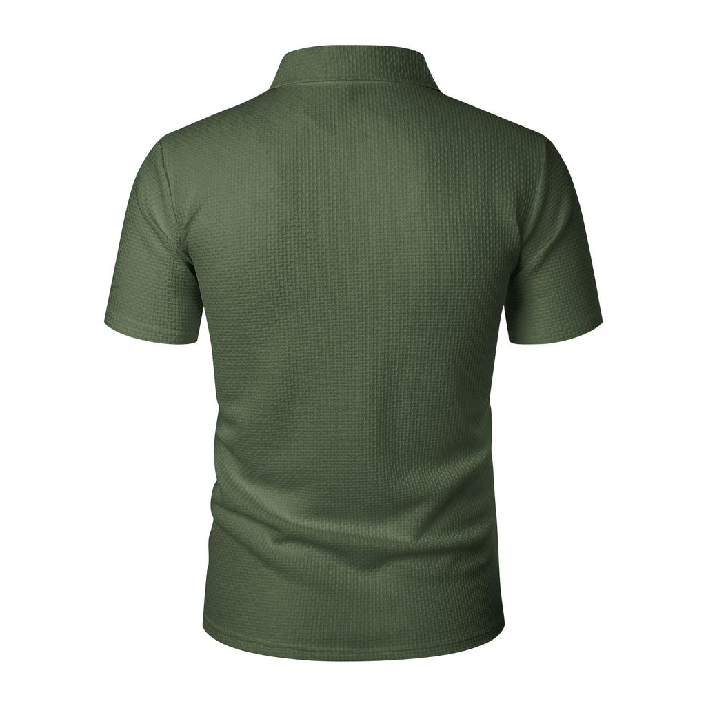Men's Short Sleeve Polo Shirt with Printed Graphic Lapel Collar Lightweight Breathable Knit Fabric Casual Fit for Summer