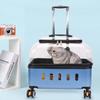 Transparent Pet Carrier Backpack Portable Dog Trolley Case Comfortable Breathable Cat Travel Cage Trendy Flight Case with Wheels