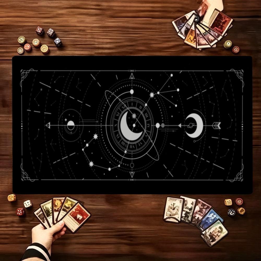 Mystic Night Sky Constellation Moon Astrology Tarot Style Playmat Suit Large Size Laptop Bedroom Gaming Keyboard Pad