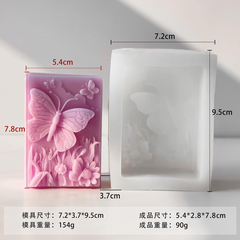 Flower Handmade Soap Mold Dragonfly Soap Silicone Candle Mold Round Flower Shaped Butterfly DIY Handmade Craft Making Mould