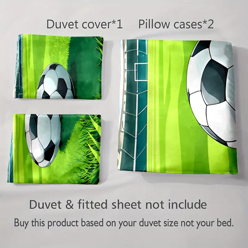 Soccer field design. Bedding Duvet cover sets Duvet covers Pillowcases gifts (1 * Duvet Cover 2 * Pillowcases, without duvet insert)