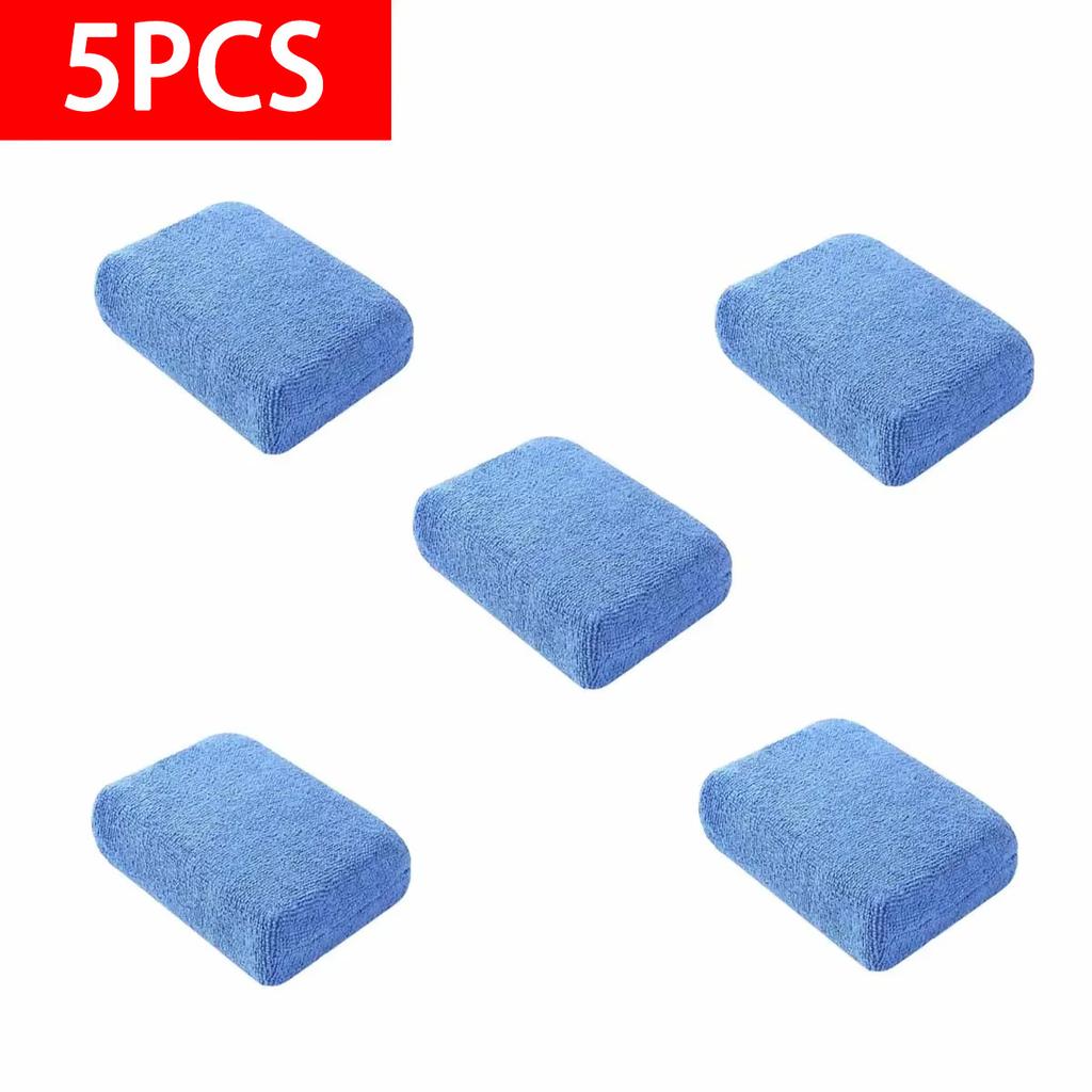 Microfiber Waxing and Polishing Sponge Rectangular Sponge Cleaning Block Car Beauty Maintenance Tools  Detailing  Cloths Brushes