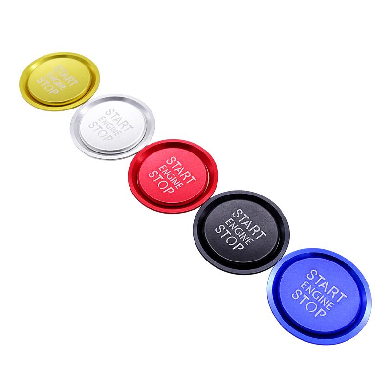 1 Set Car Engine Start Stop Button Cover Decor Ring for A4 S4 A5 S5 A6 S6 A7 S7 A8 S8 Q5 Q7 Car Styling Sticker Accessories