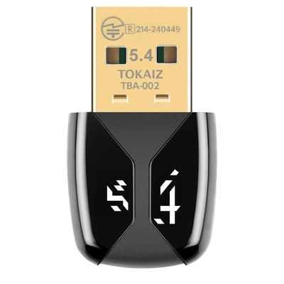 TOKAIZ Bluetooth Adapter USB No Driver Ready To LED Light for Connection Bluetooth Supports Up To 7 Compatible with Windows 5.4 Receiver, Adapter,
