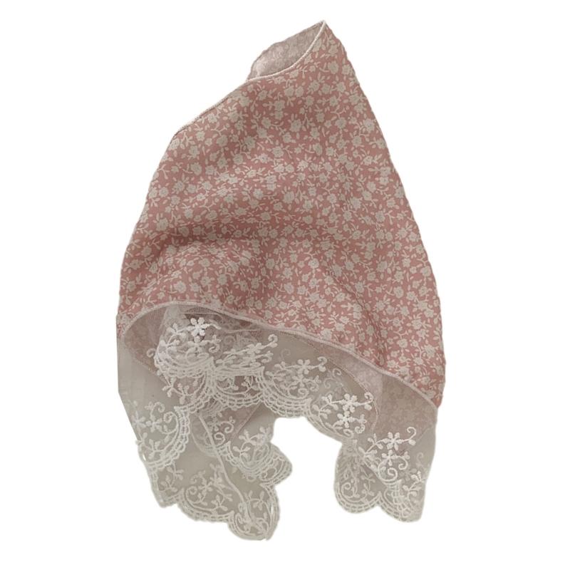 Soft Comfortable Lace Trim Hairband Sheer Hair Scarf Suitable for Female All Age