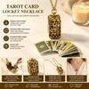 Tiny  Card Locket Necklace Creative Cage Pendant 22 Pcs Mini Divination Cards for Cosplay Costume Accessory Gift