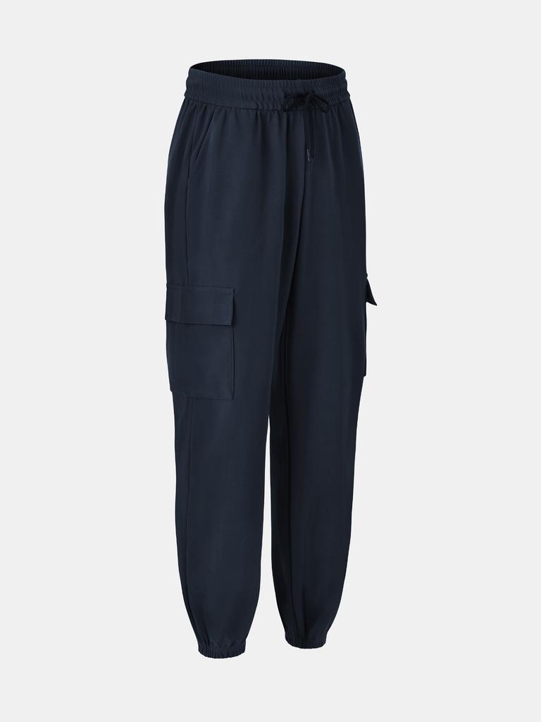 IKALOOK Stretch Cargo Jogger Elastic Pants Cpt114