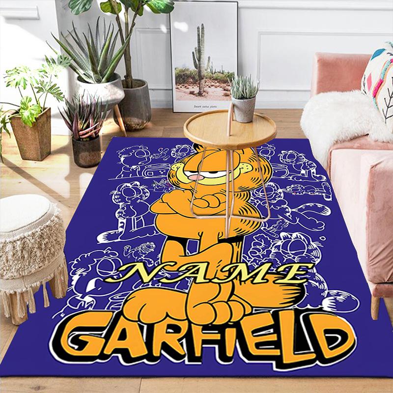 Custom 1Pc Garfield'S Playful Pose Rug Office Carpet Indoor Outdoor Entrance Doormat Nonslip Soft And Comfortable Living Room D291567