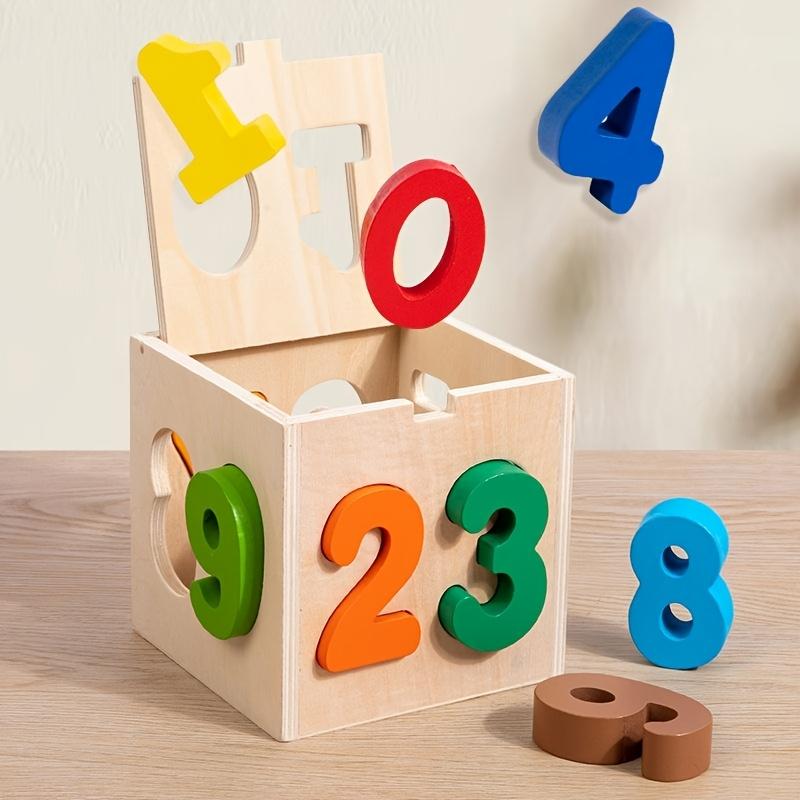 And Toddler Number Shape 0-9 Matching Blocks for Intelligence Box Early Education Educational Toys