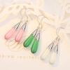 2026 Opal Water Drop Earrings Korean Version Jewelry Silver Natural Crystal