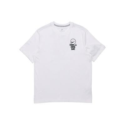 Sportswear Smiley Print Short Sleeve T-Shirt Men Tops White CW4818-100