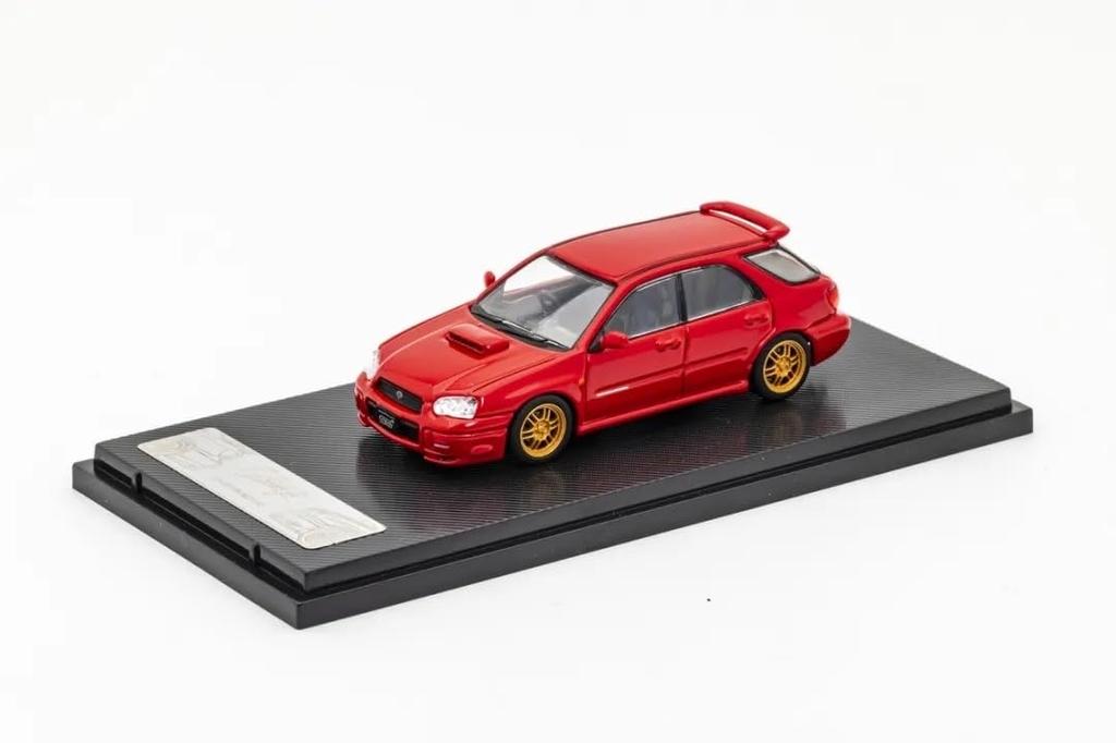 Furuya Impreza WRX STI Subaru Impreza wagon GG 8th generation with parts red the 1/64 (under pedestal)