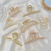 Pearl Cross Alloy Gripper Korean Version Pearl Metal Large Grip Clip Pearl Hair Clip Hair Accessory with Fairy Like Aura