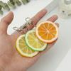 Food Hot-dog Pendant Orange Slice Simulation Food Key Ring Cute Lemon Slice Key Chain  Girls