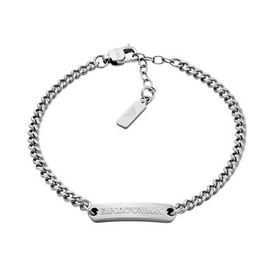 Hip Hop Trendy Fashion Versatile Cuban Link Stainless Steel Bracelet Men Bracelet Silver EGS3189040