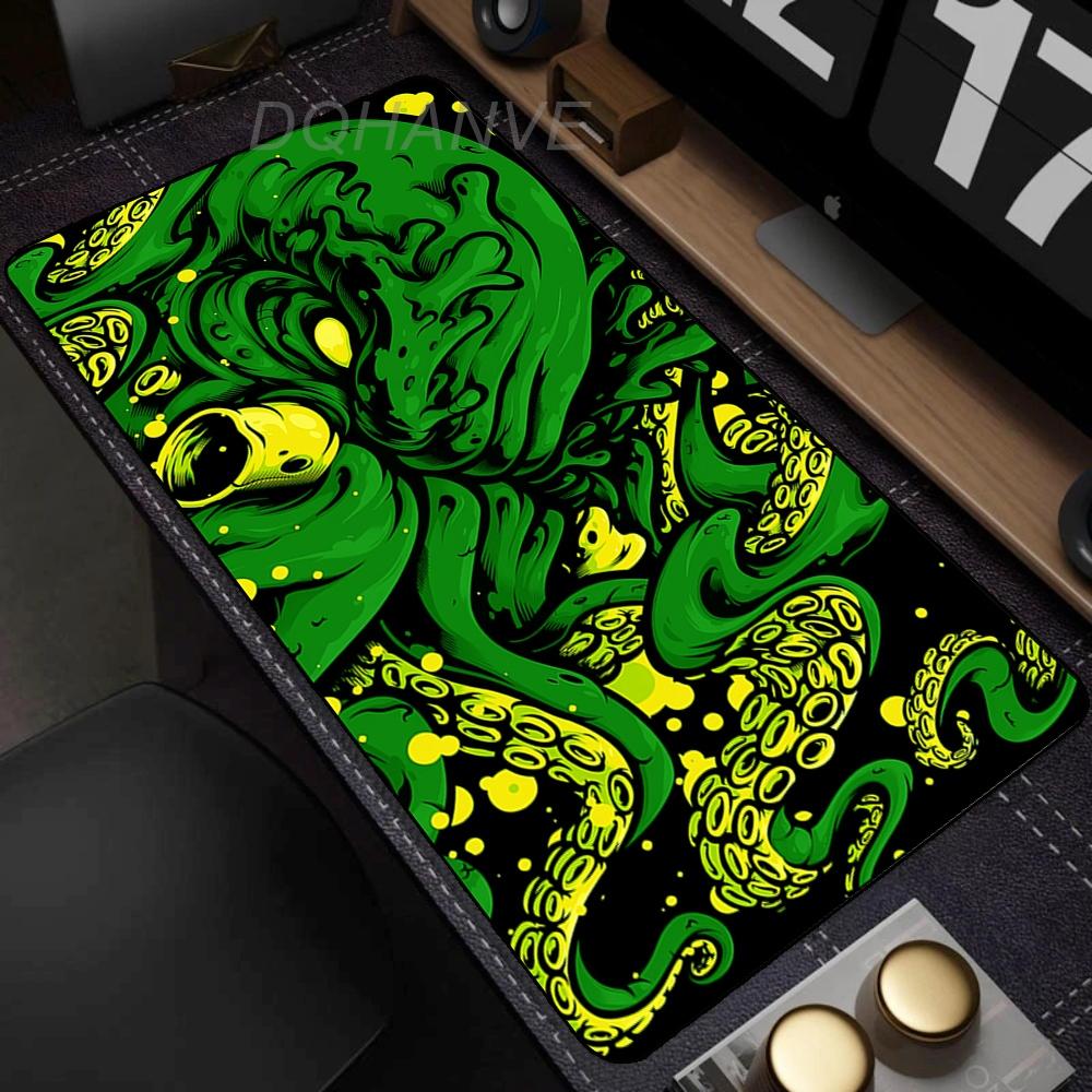 Mouse Pad Mysterious Octopus Monster Mousepad Extended Desk Mat Wearproof Cloth Anti Slip Rubber Computer Desktop Mouse Mat Xxl