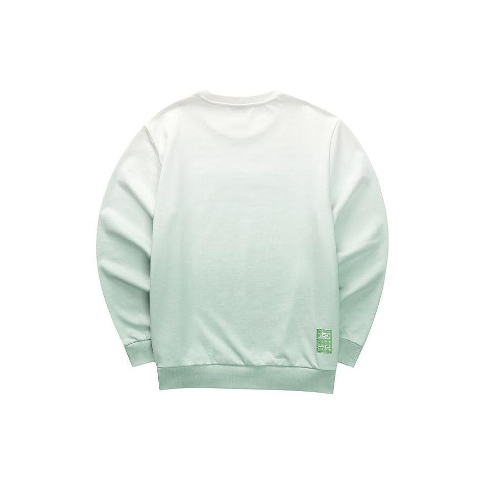 Skechers Gradient Letter Crewneck Sweatshirt Unisex Sweatshirt Light-Green-Gradient L423U054-03K2