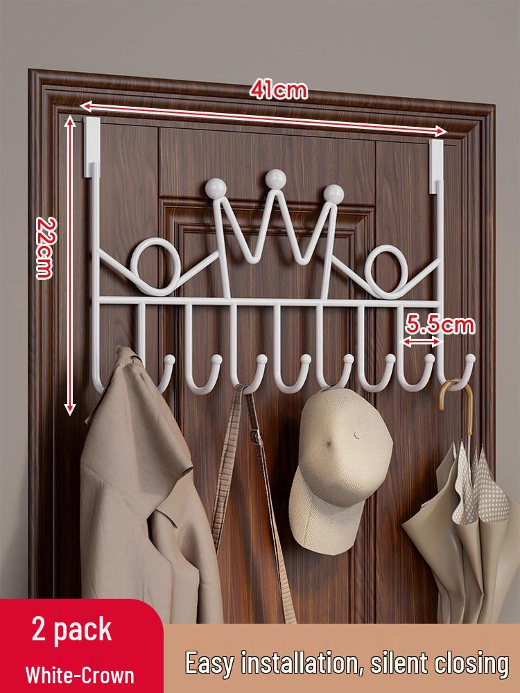 Door-Mounted Hook & Storage Rack for Clothes, Coats, and More
