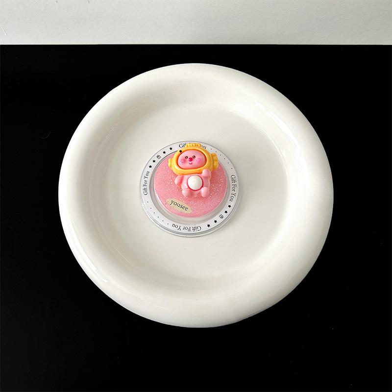 Cartoon Cute Little Tanuki Magnetic Mobile Phone Airbag Bracket Back Sticker Retractable Fun Rotating Decompression Desktop Bracket