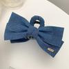 Modische Einfache Denim Schleife Haarspange Große Haarklammer Kopfschmuck Für Frauen Mädchen Süße Vielseitige Haaraccessoires Geschenke