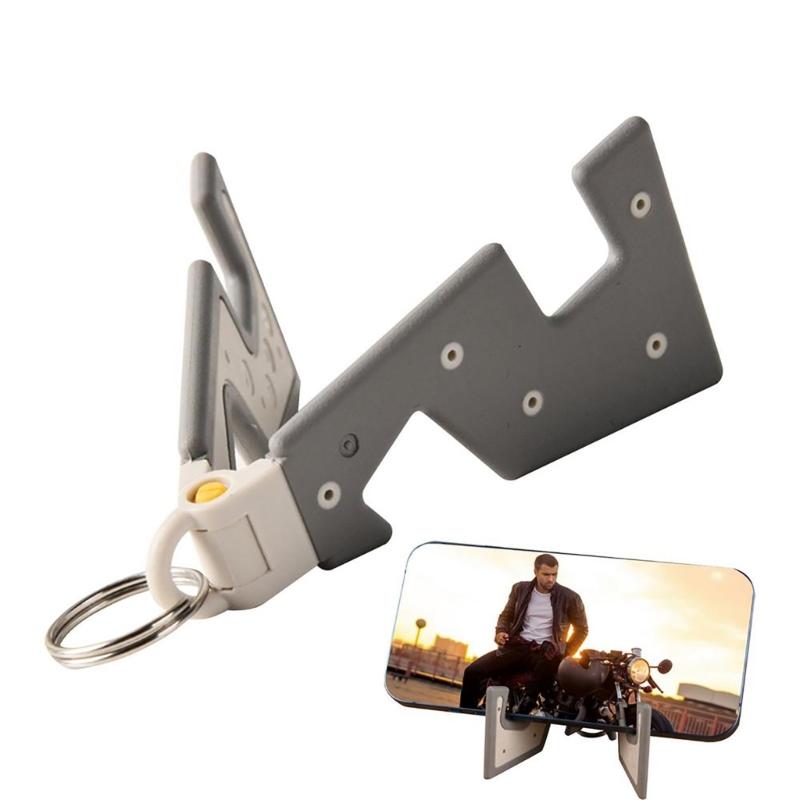 Portable Keychain Pendant Mobile Phone Tablet Holder Stand Creative-Keyring Lightweight Mini Desk Cellphone Support Rack