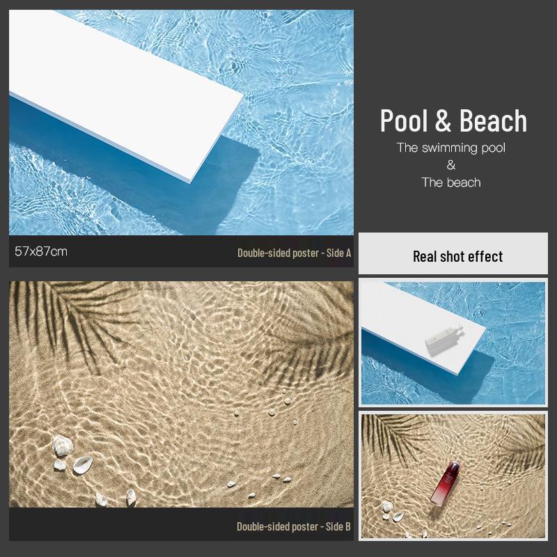 3D Double-Sided Tree Shadow Background Paper for Photography: Minimalist Prop for Cosmetics, Food, and Jewelry Still Life