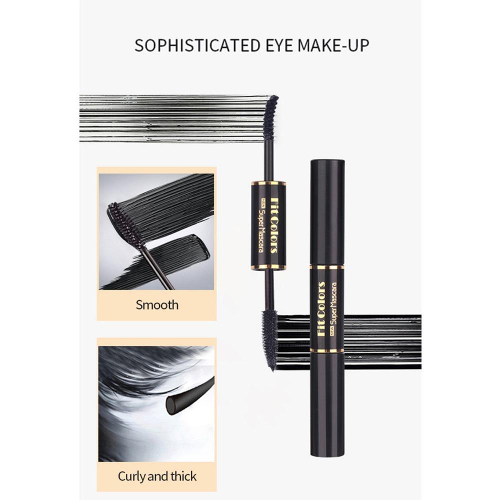 Fit Colors Two -headed Mascara+seal Eyeliner Pen Combination Suits Thick Curls Curls and Waterproof Without Blooming