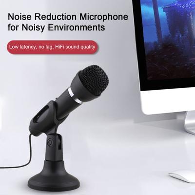 Professional Wired Dynamic Microphone HiFi Sound Quality Low Latency Plug And Play Karaoke Recording 3.5mm Vocal Mic