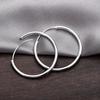 S925 Sterling Silver Plain Hoop Earrings, Simple Round Earrings 135EH