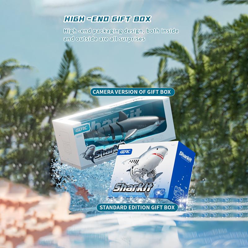 2.4G Remote Control Shark Toy With 4K Hd Camera Smart Rc Shark Whale Spray Water Toy Remote Controlled Boat Ship Submarine Robot