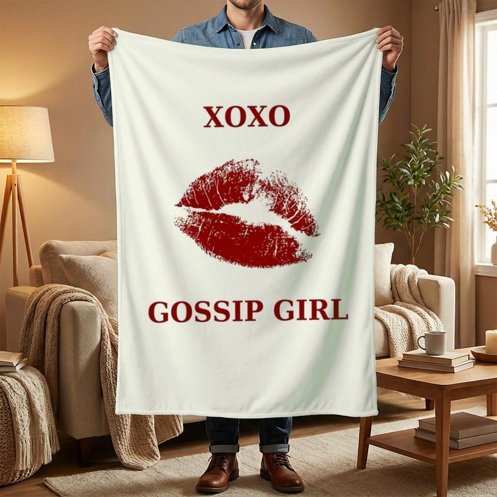 

G-Gossip Girl TV SHOW Throw Soft Coral Fleece Blanket 310gsm Fluffy Warm Throw for Sofa Bed Couch Bedroom Decor 75cmx90cm