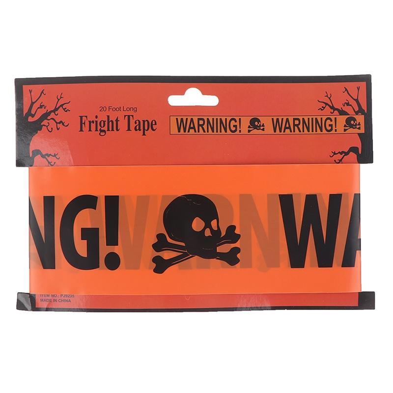 6Mx8CM Halloween Decor Warning Tape Signs Halloween Props Danger Warning Line New Isolation Belt Decoration Halloween Courtyard Home Garden Supplies